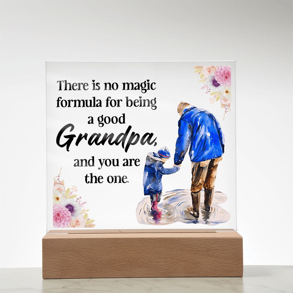 Acrylic Led Plaque Gift from Grandkids to Grandpa - Sentimental Gifting