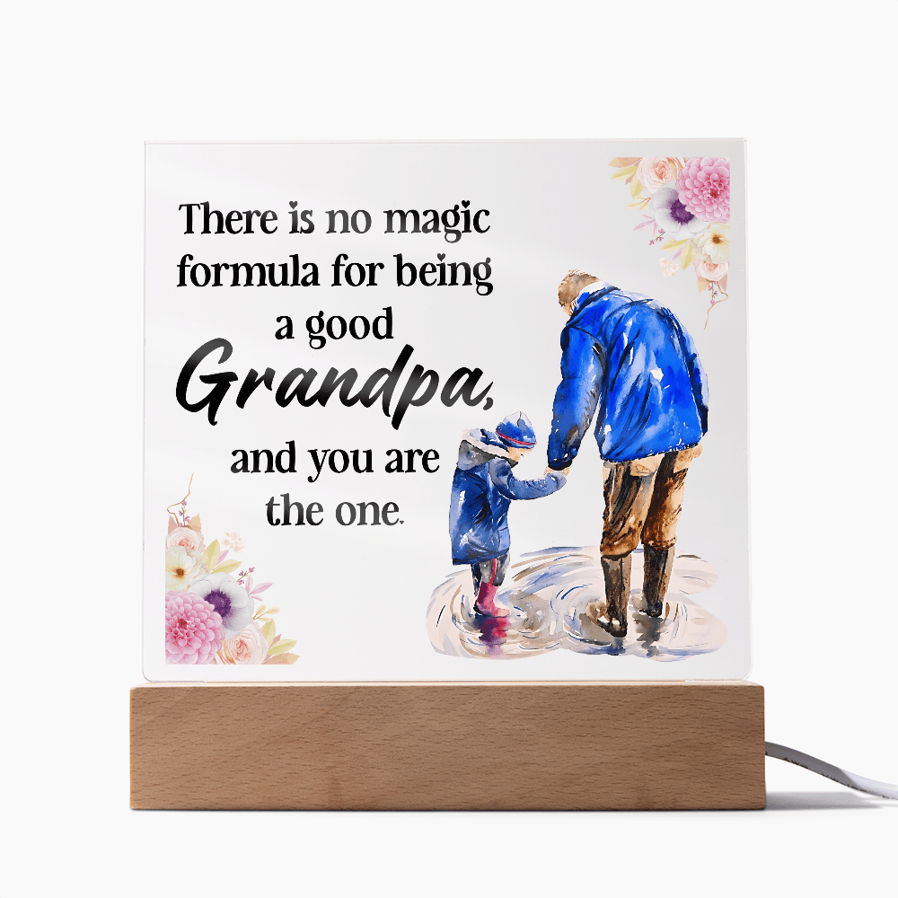 Acrylic Led Plaque Gift from Grandkids to Grandpa - Sentimental Gifting