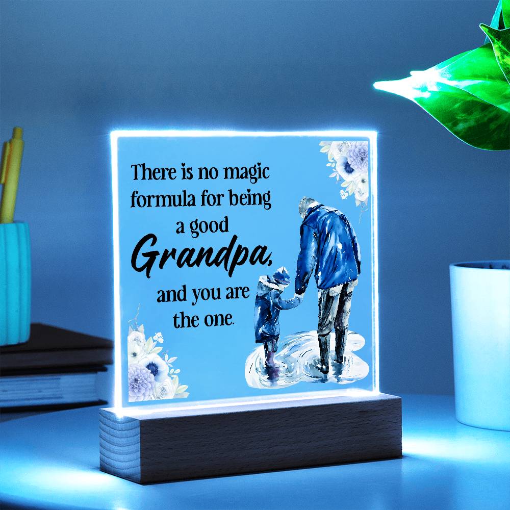 Acrylic Led Plaque Gift from Grandkids to Grandpa - Sentimental Gifting