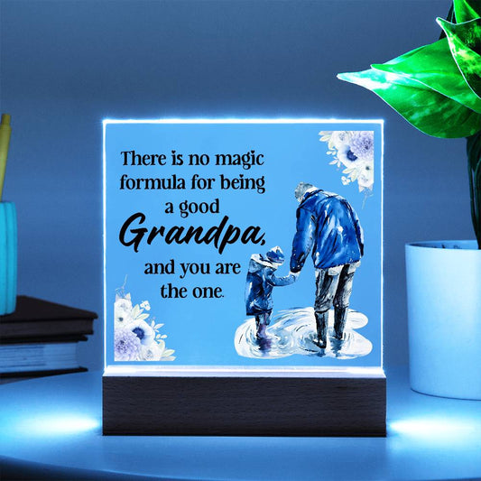 Acrylic Led Plaque Gift from Grandkids to Grandpa - Sentimental Gifting