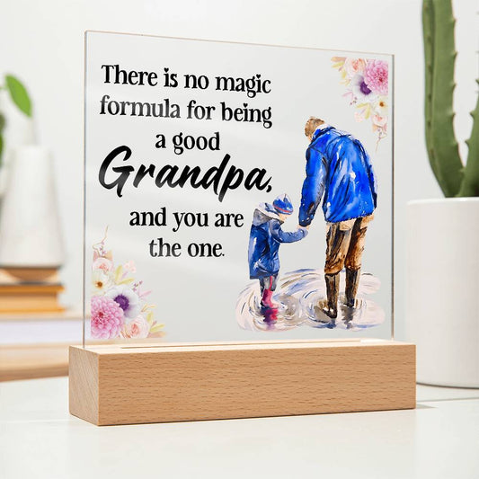 Acrylic Led Plaque Gift from Grandkids to Grandpa - Sentimental Gifting