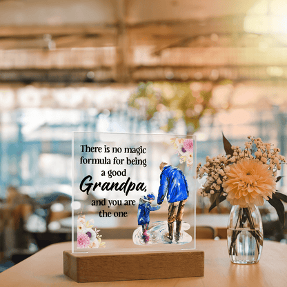 Acrylic Led Plaque Gift from Grandkids to Grandpa - Sentimental Gifting