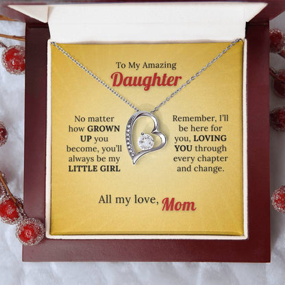 With All my Love to My Little Girl - Love Necklace from Mom