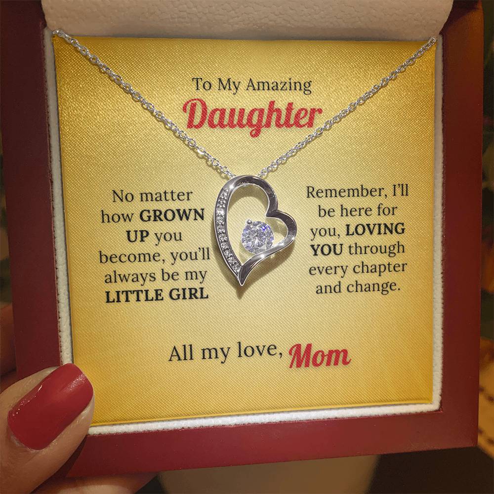 With All my Love to My Little Girl - Love Necklace from Mom