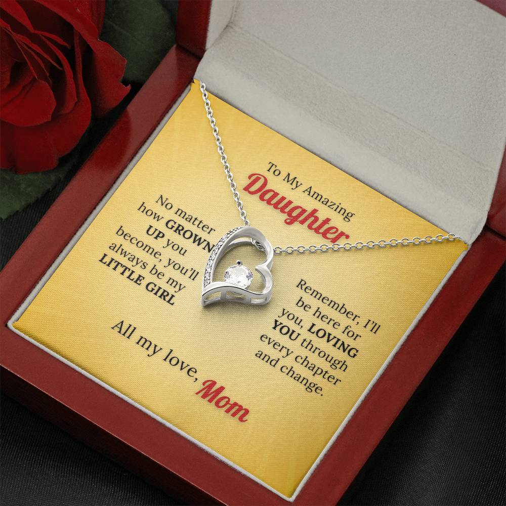 With All my Love to My Little Girl - Love Necklace from Mom