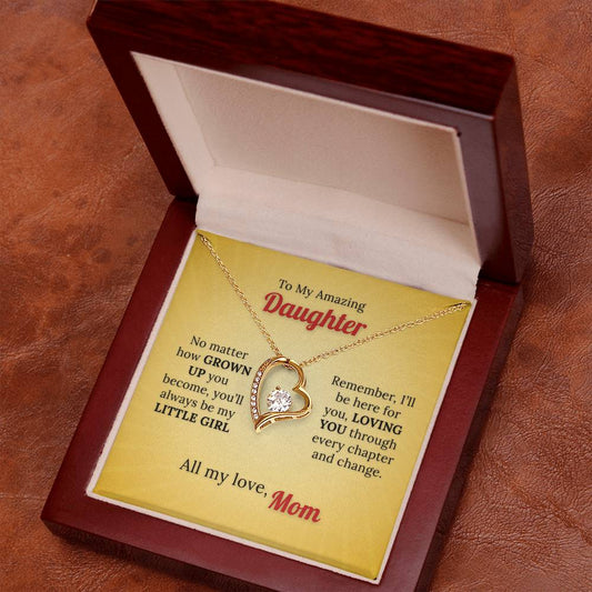 With All my Love to My Little Girl - Love Necklace from Mom