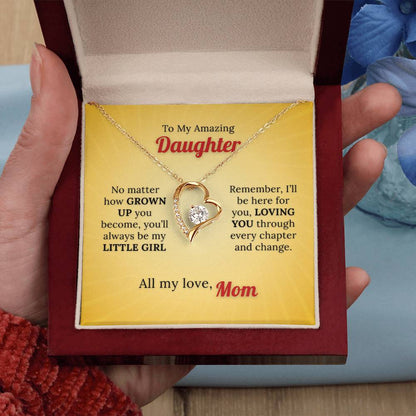 With All my Love to My Little Girl - Love Necklace from Mom