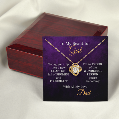 Sweet 16 Necklace From Proud Dad to Daughter on her New Chapter