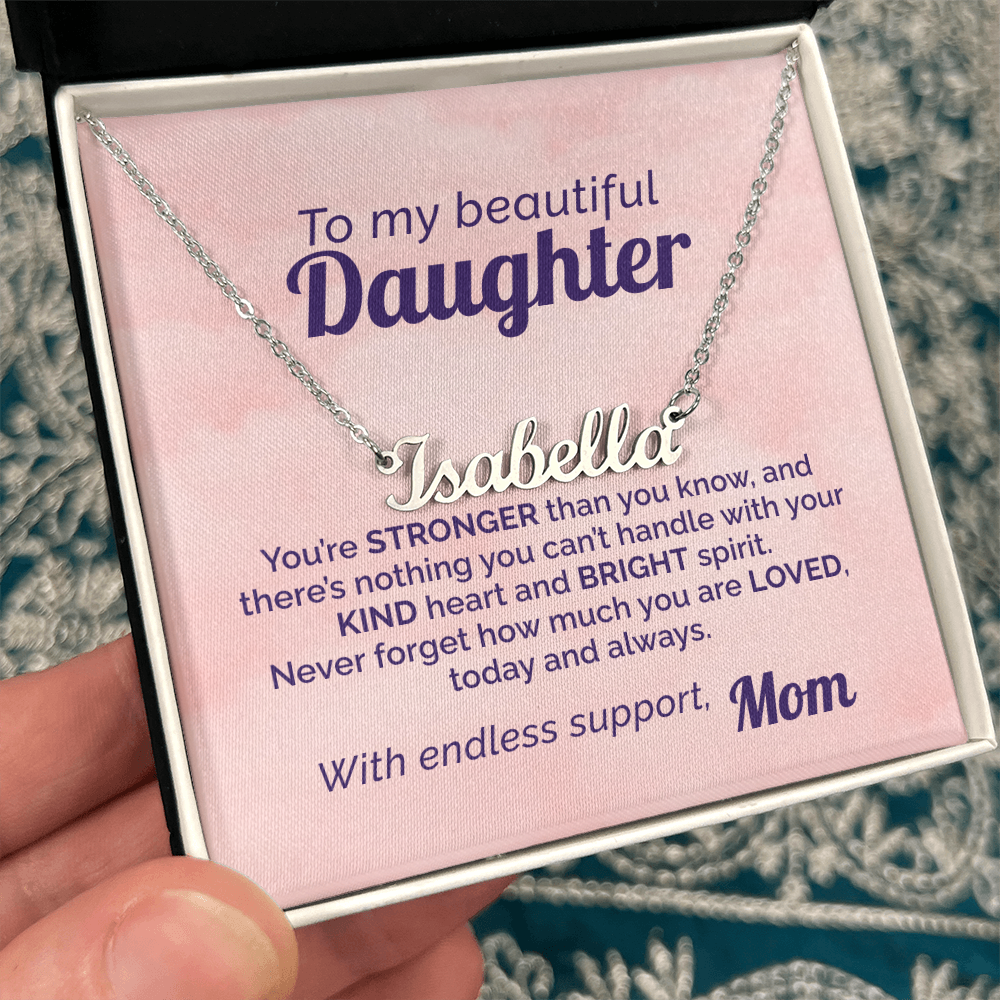 Mom's Daily Reminder to my Beautiful Daughter that She's Loved and Strong