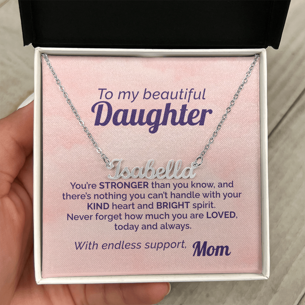 Mom's Daily Reminder to my Beautiful Daughter that She's Loved and Strong
