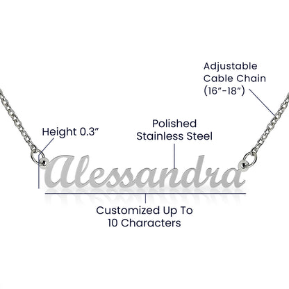 Custom Name Necklace To my Beautiful & Loved Daughter from Dad