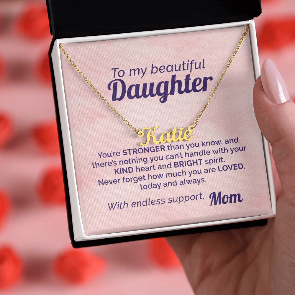 Mom's Daily Reminder to my Beautiful Daughter that She's Loved and Strong
