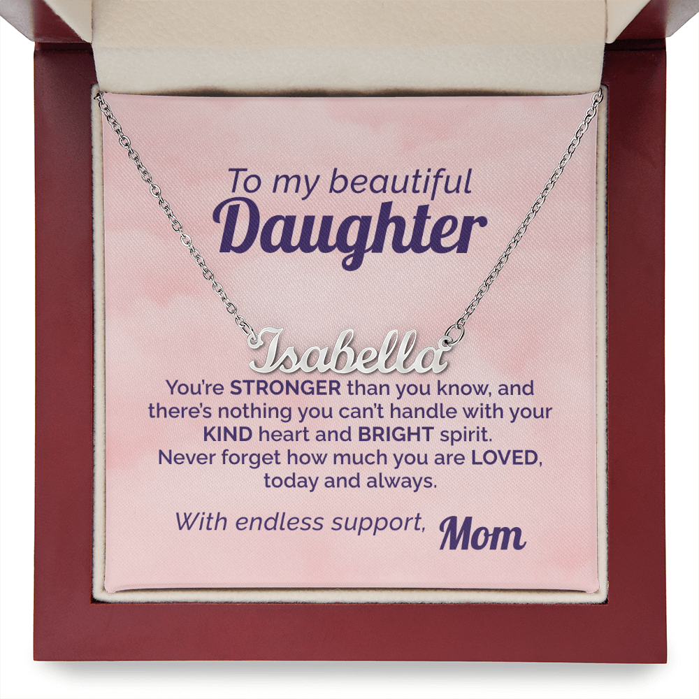 Mom's Daily Reminder to my Beautiful Daughter that She's Loved and Strong