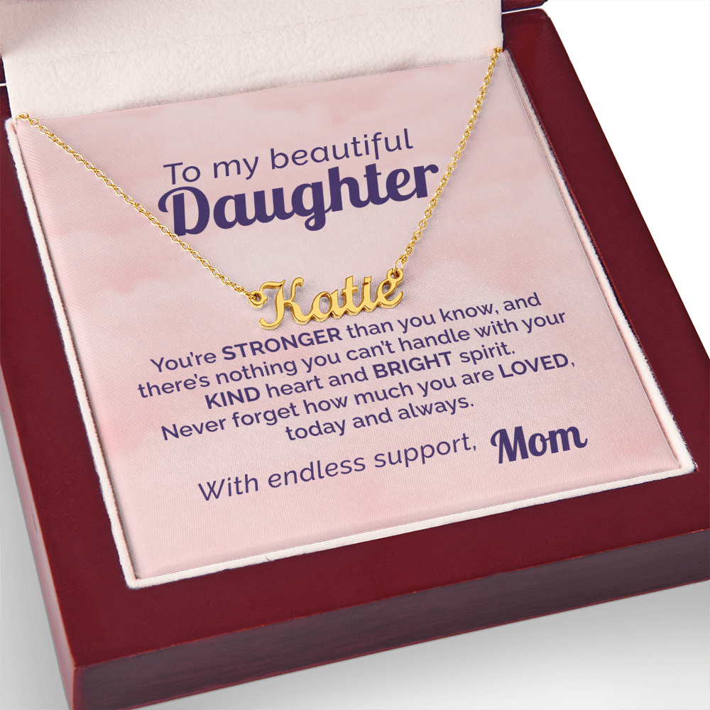Mom's Daily Reminder to my Beautiful Daughter that She's Loved and Strong
