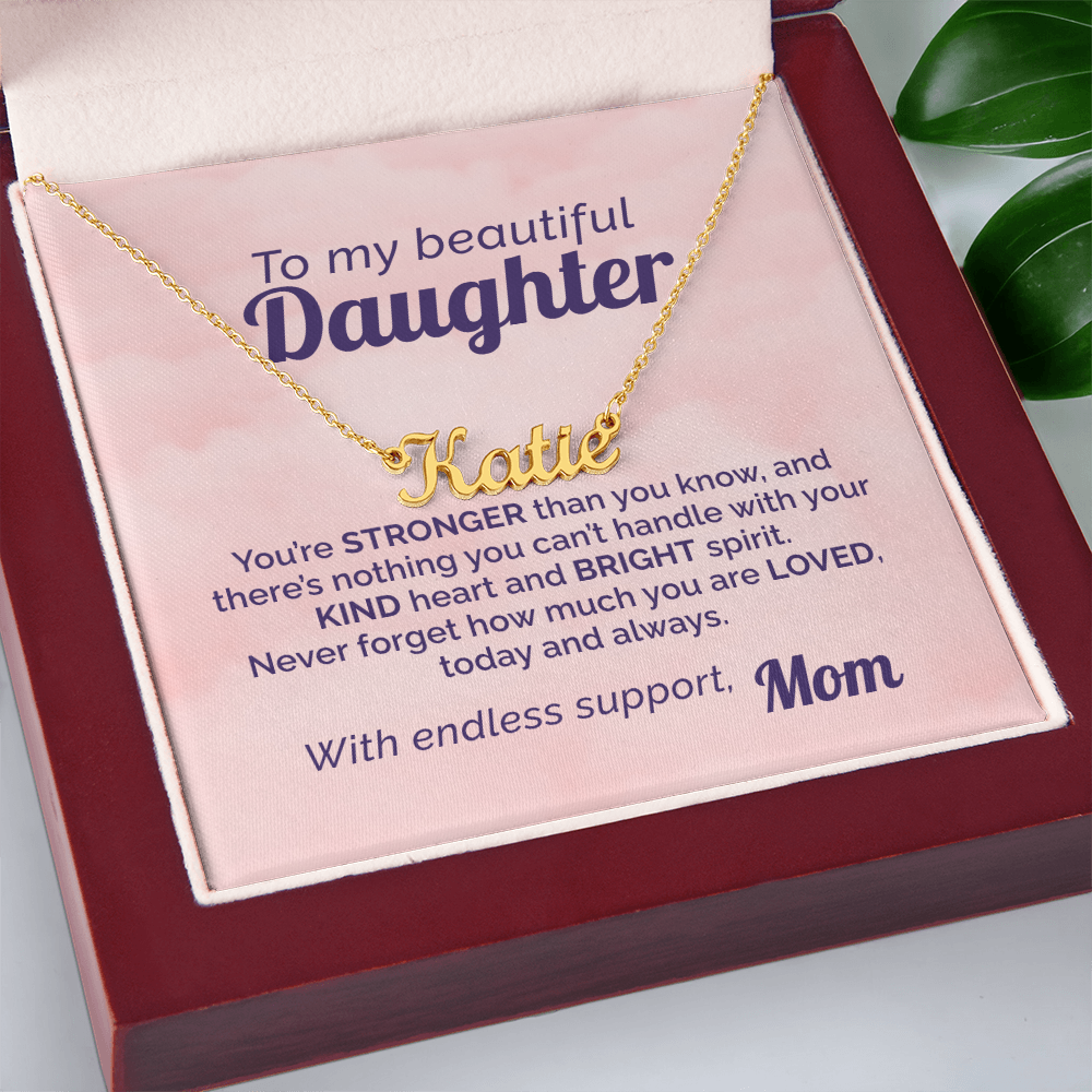 Mom's Daily Reminder to my Beautiful Daughter that She's Loved and Strong