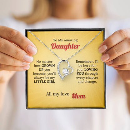 With All my Love to My Little Girl - Love Necklace from Mom