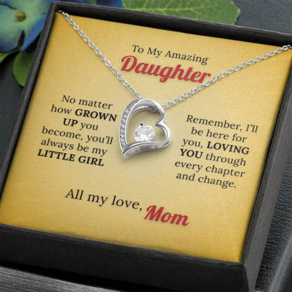 With All my Love to My Little Girl - Love Necklace from Mom
