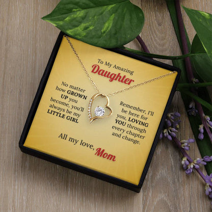 With All my Love to My Little Girl - Love Necklace from Mom