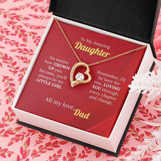With All my Love to My Baby Girl - Daughter's Love Necklace from Dad