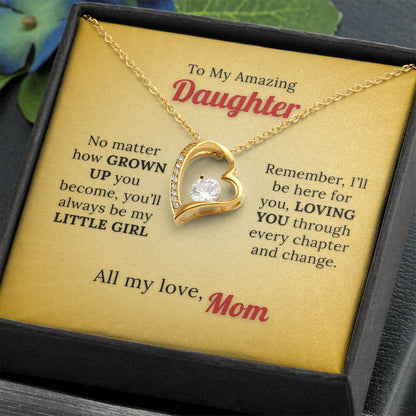 With All my Love to My Little Girl - Love Necklace from Mom