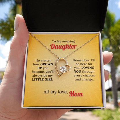 With All my Love to My Little Girl - Love Necklace from Mom