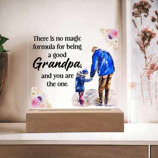 To my Best Grandpa with Love - Acrylic Plaque from Grandkids