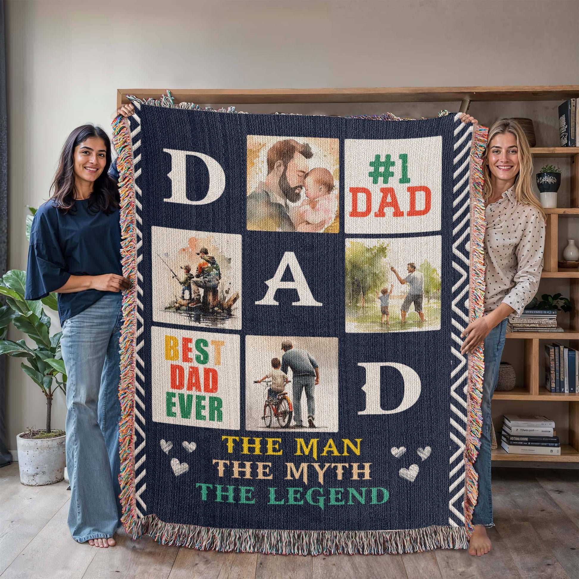 Best Dad Ever Woven Blanket Gift for Father's Day - Sentimental Gifting