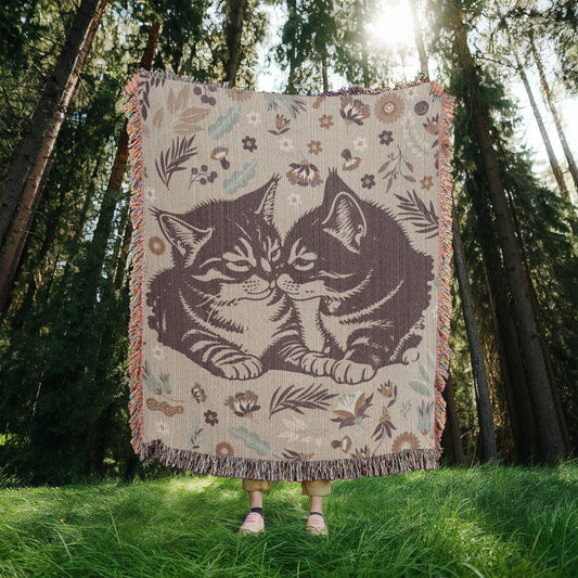 Cozy Woven Blanket Gift for Mom, Dod or Cat Lovers - Sentimental Gifting
