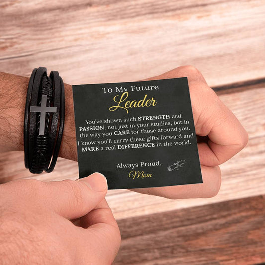 Cross Bracelet Graduation Gift to my Future Leader - Sentimental Gifting