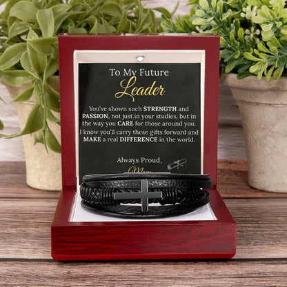 Cross Bracelet Graduation Gift to my Future Leader - Sentimental Gifting