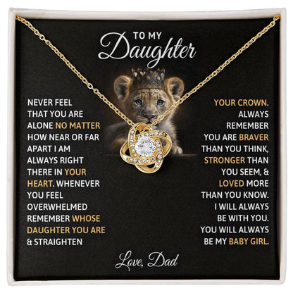 Dad's Baby Girl Necklace Gift to Daughter - Sentimental Gifting