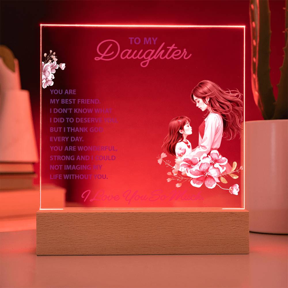 Daughter's Best Friend Acrylic Gift from Mom - Sentimental Gifting