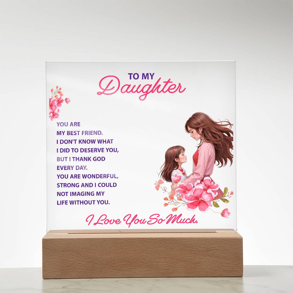 Daughter's Best Friend Acrylic Gift from Mom - Sentimental Gifting