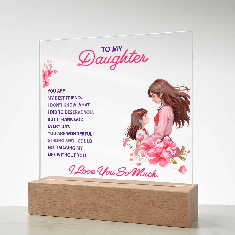 Daughter's Best Friend Acrylic Gift from Mom - Sentimental Gifting