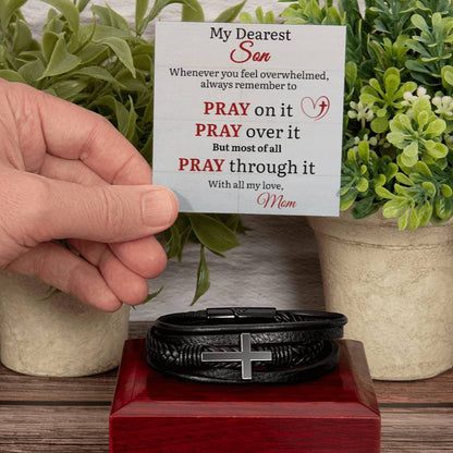 Cross Bracelet from Parent to Son for New Beginning