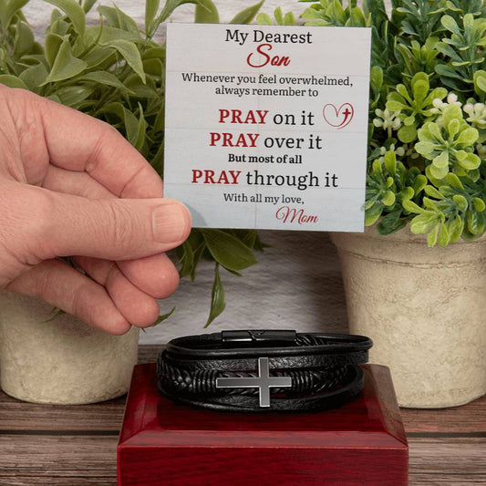 Cross Bracelet from Parent to Son for New Beginning