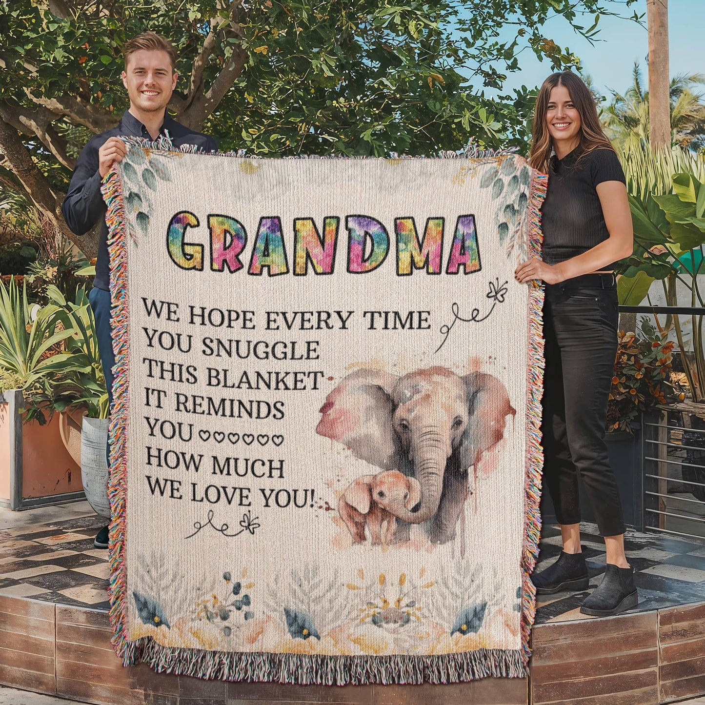 Grandpa's Cozy Woven Blanket - Sentimental Gifting