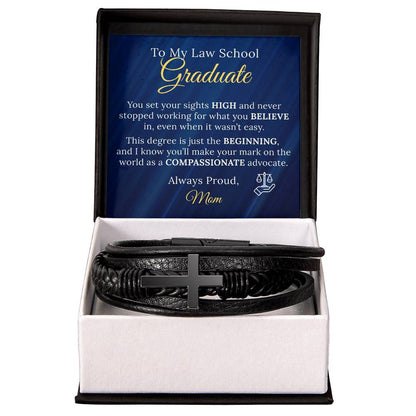 Law School Graduation Cross Bracelet Gift from Parent - Sentimental Gifting