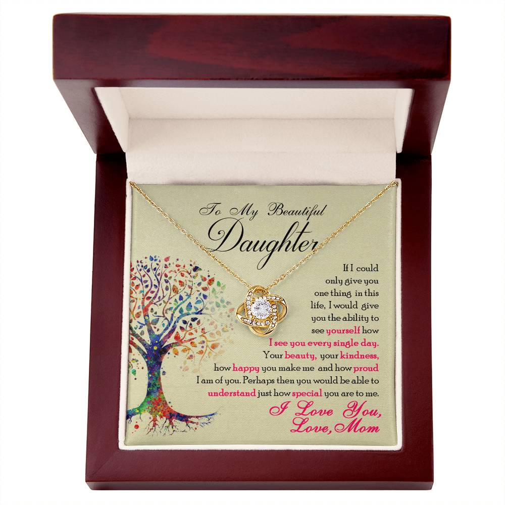 Love Knot Necklace from Mom to Special Daughter - Sentimental Gifting