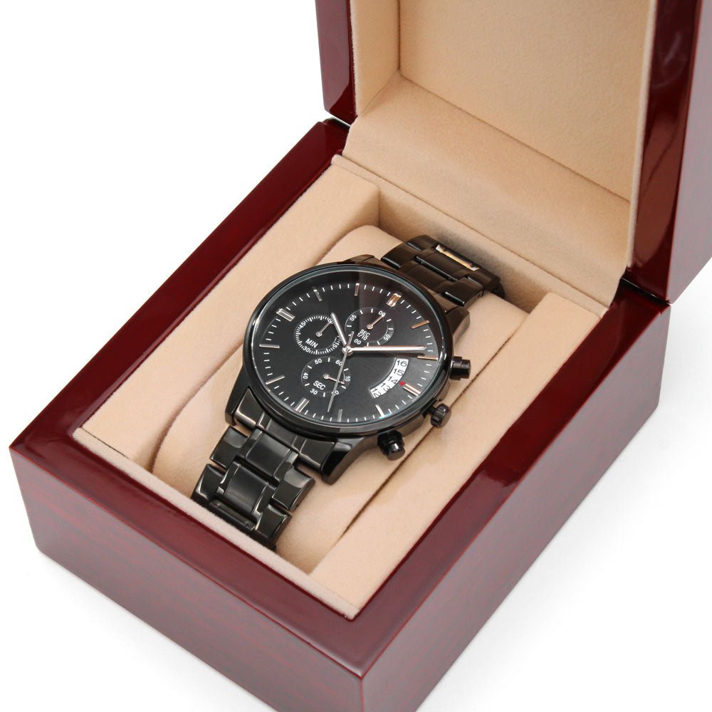 Luxury Men’s Watch With Your Personalized Engraved Message - Sentimental Gifting