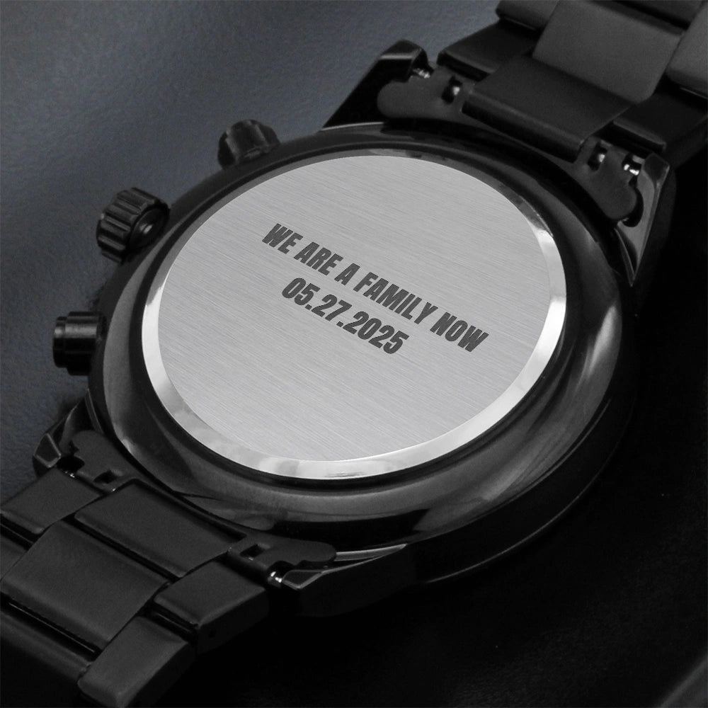 Luxury Men’s Watch With Your Personalized Engraved Message - Sentimental Gifting