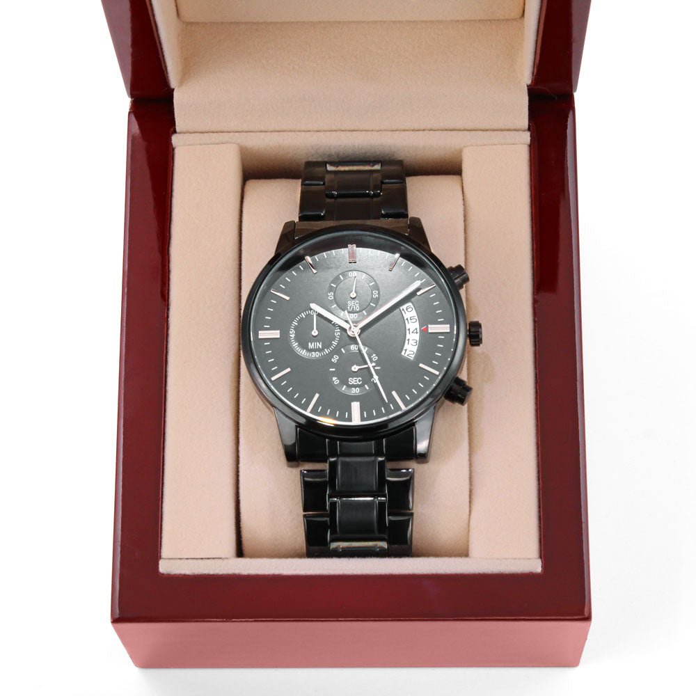 Luxury Men’s Watch With Your Personalized Engraved Message - Sentimental Gifting