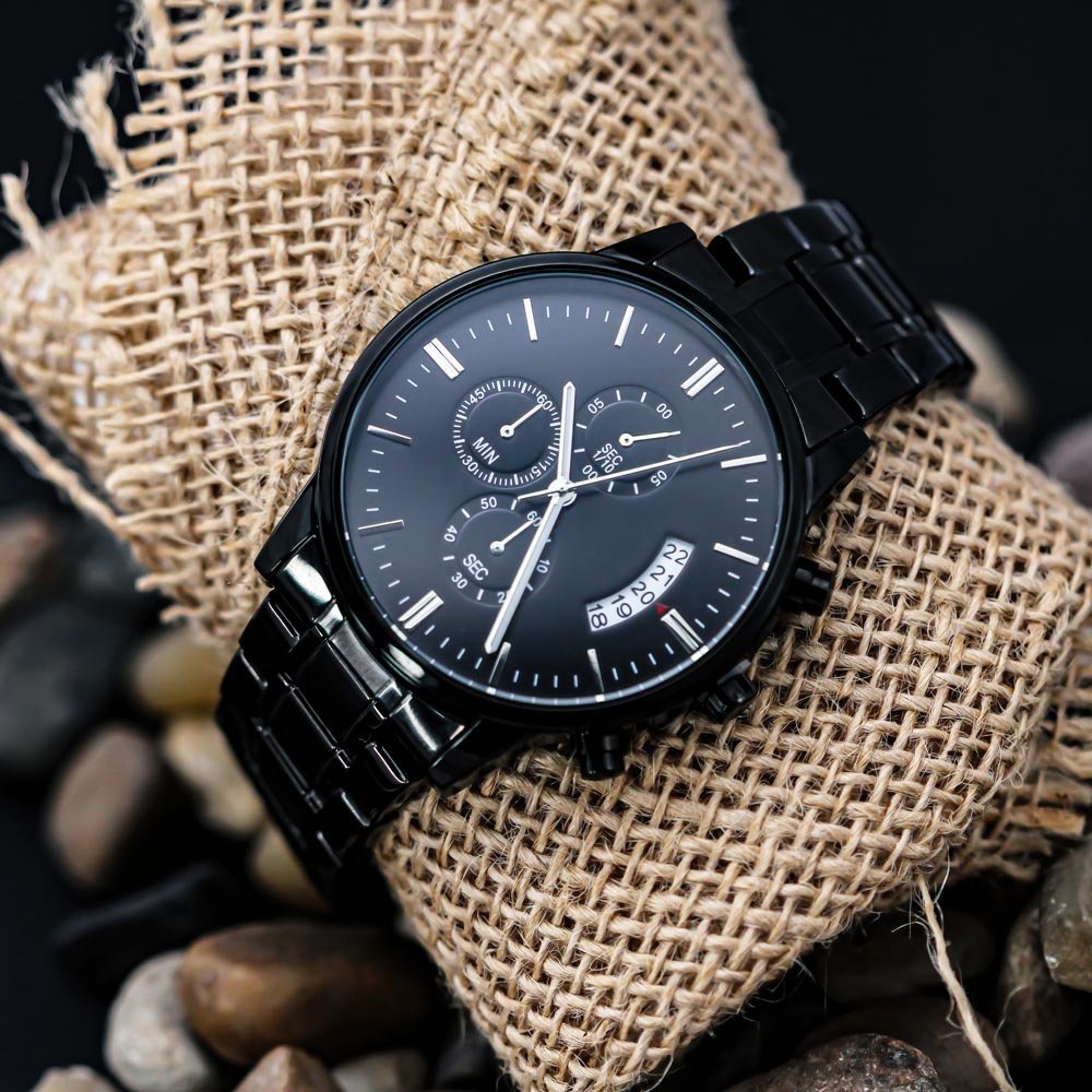 Luxury Men’s Watch With Your Personalized Engraved Message - Sentimental Gifting