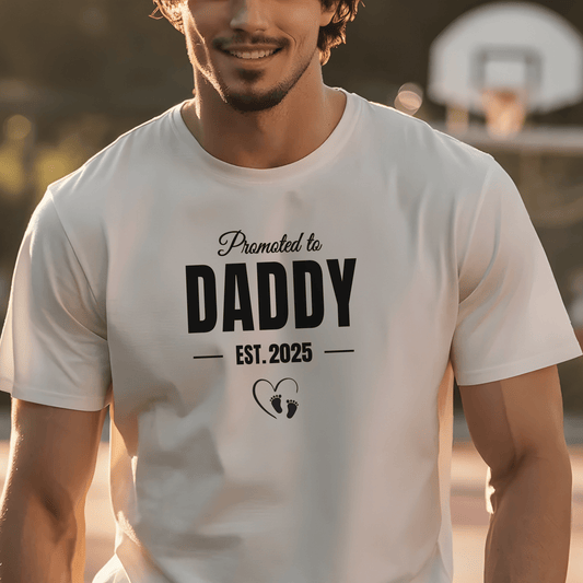Made with Love – Promoted to Daddy Shirt - Sentimental Gifting