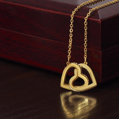 Mother - Daughter Best Friends Hearts Necklace Gift to Mom - Sentimental Gifting