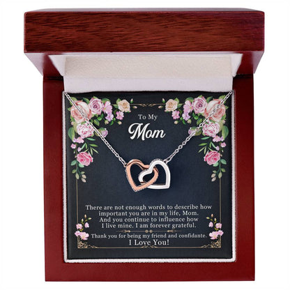 Mother - Daughter Best Friends Hearts Necklace Gift to Mom - Sentimental Gifting