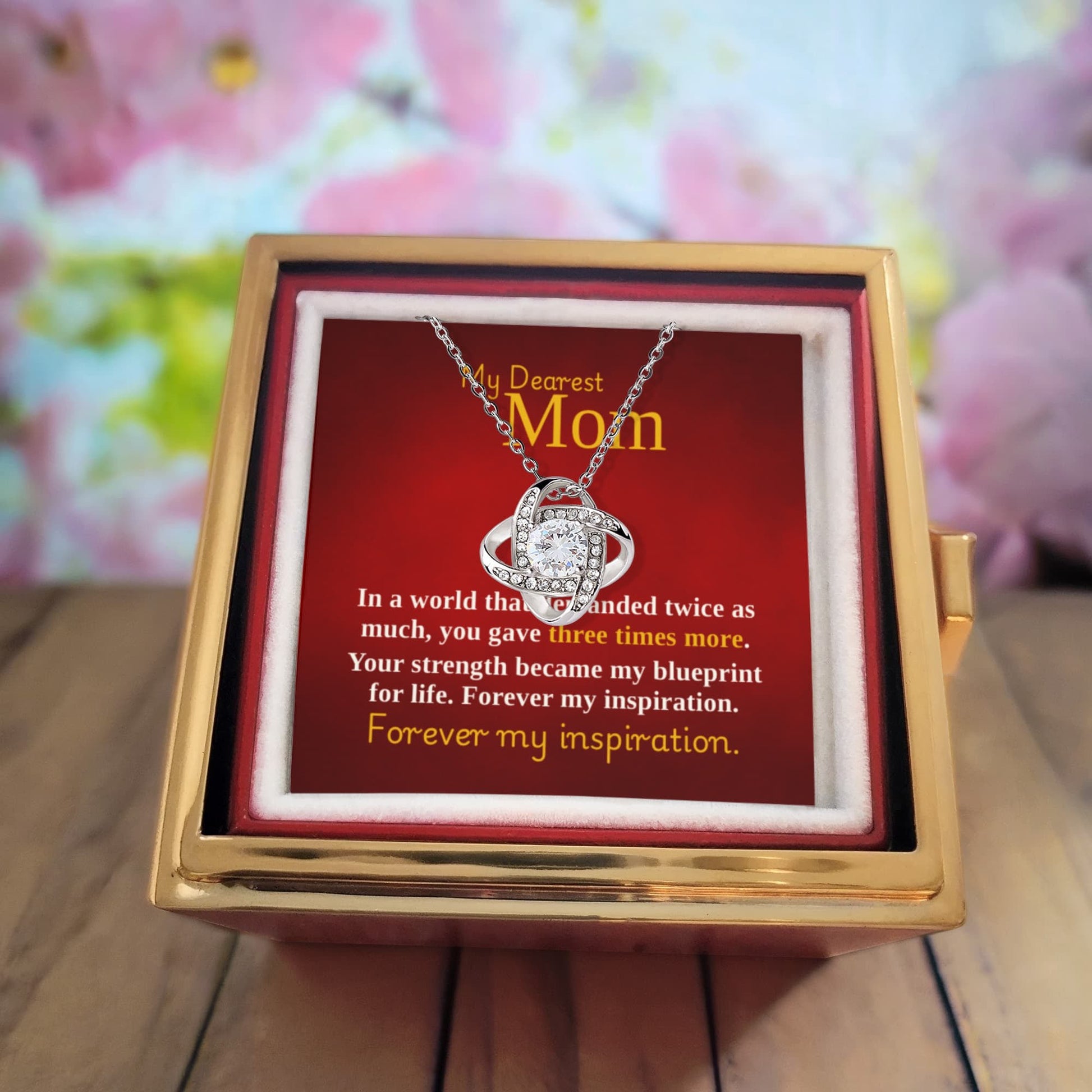 Mother's Day Single Mom Necklace Gift from Daughter in Luxury Box - Sentimental Gifting