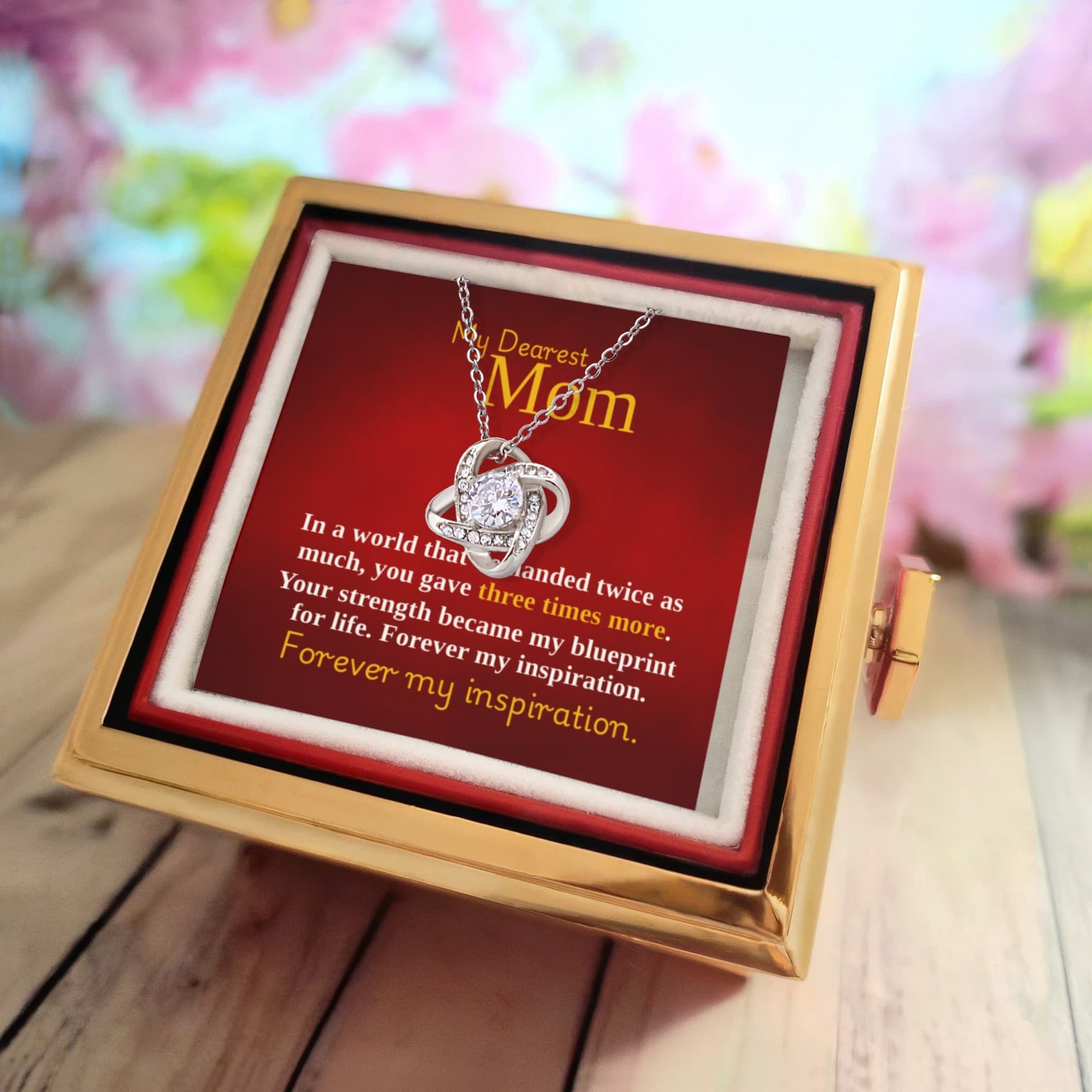 Mother's Day Single Mom Necklace Gift from Daughter in Luxury Box - Sentimental Gifting