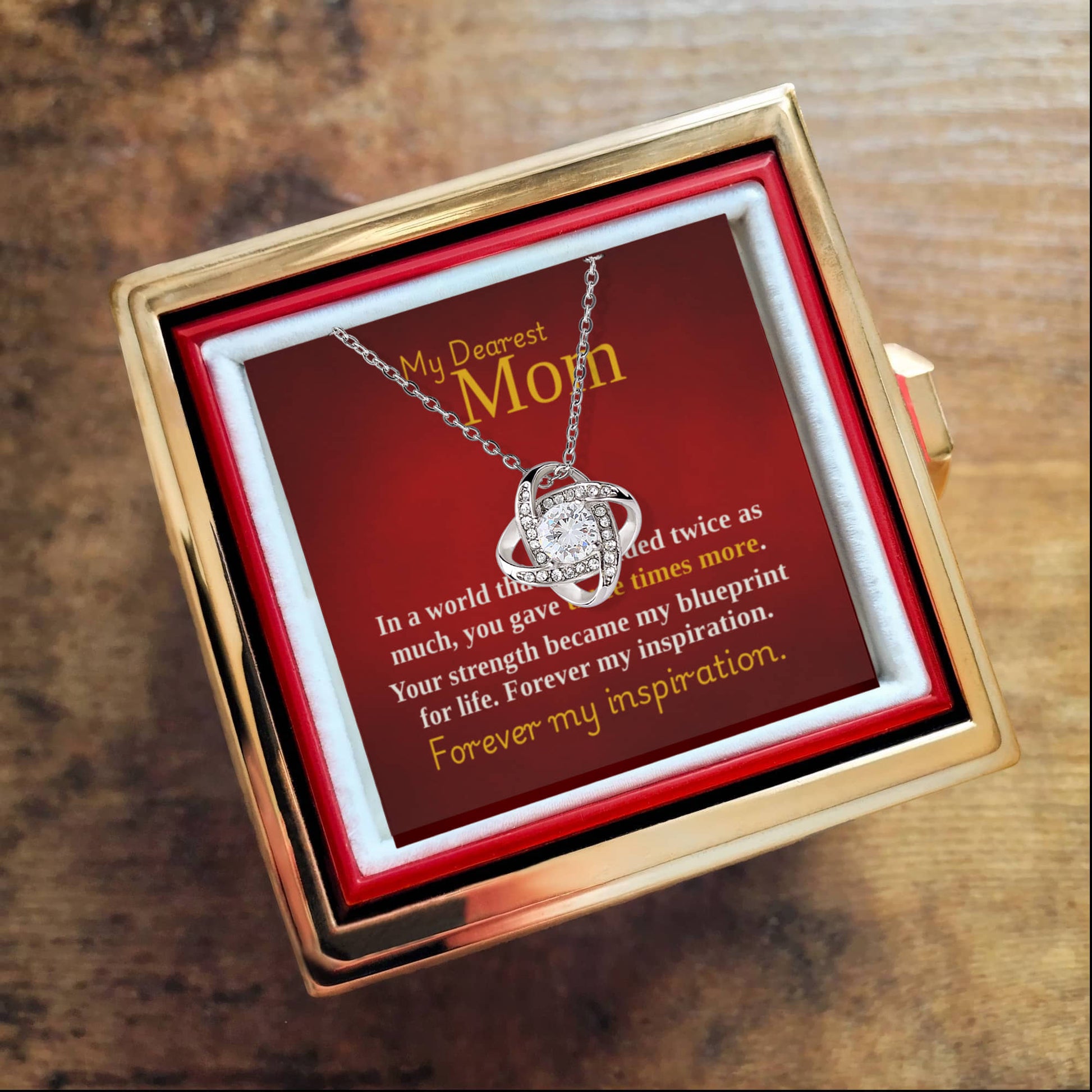 Mother's Day Single Mom Necklace Gift from Daughter in Luxury Box - Sentimental Gifting