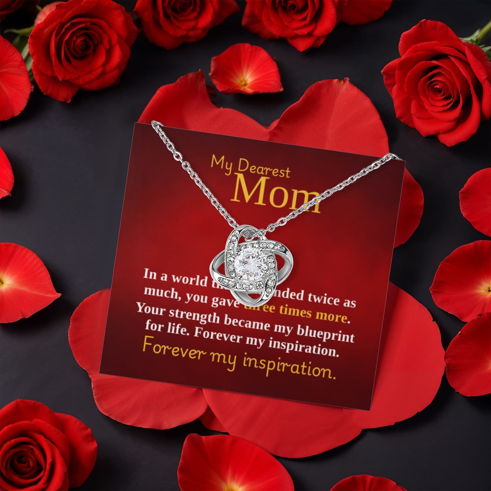 Mother's Day Single Mom Necklace Gift from Daughter in Luxury Box - Sentimental Gifting